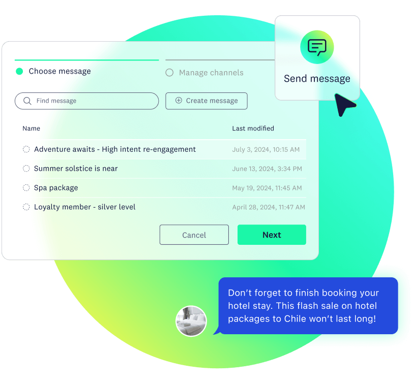 Customer data attributes, like in-market and product interest, highlighted within Acoustic Connect's segmentation feature.
